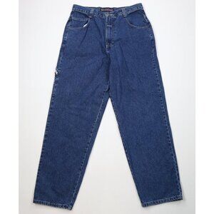 Deadstock Vtg 90s Boss Mens 36x34 Baggy Fit Wide Leg Skateboard Denim Jeans Blue